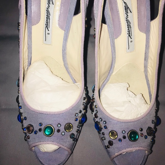 Brian Atwood Heels with Multicoloured Jewels - Picture 5 of 8